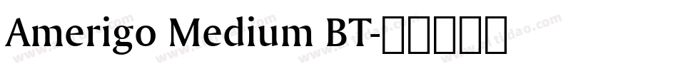 Amerigo Medium BT字体转换